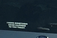 Loved seeing this on the vehicle in front of us