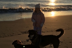 Henry and Shiloh's 1st sunrise at the Beach