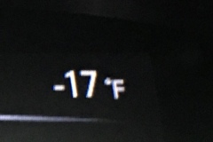 Temperature when we arrived at the lake