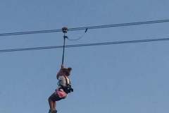 Brave Olivia ziplining